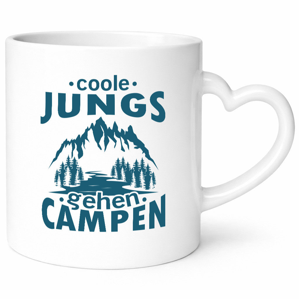 Coole Jungs gehen Campen | Berge See Geschenkidee Humor Tasse