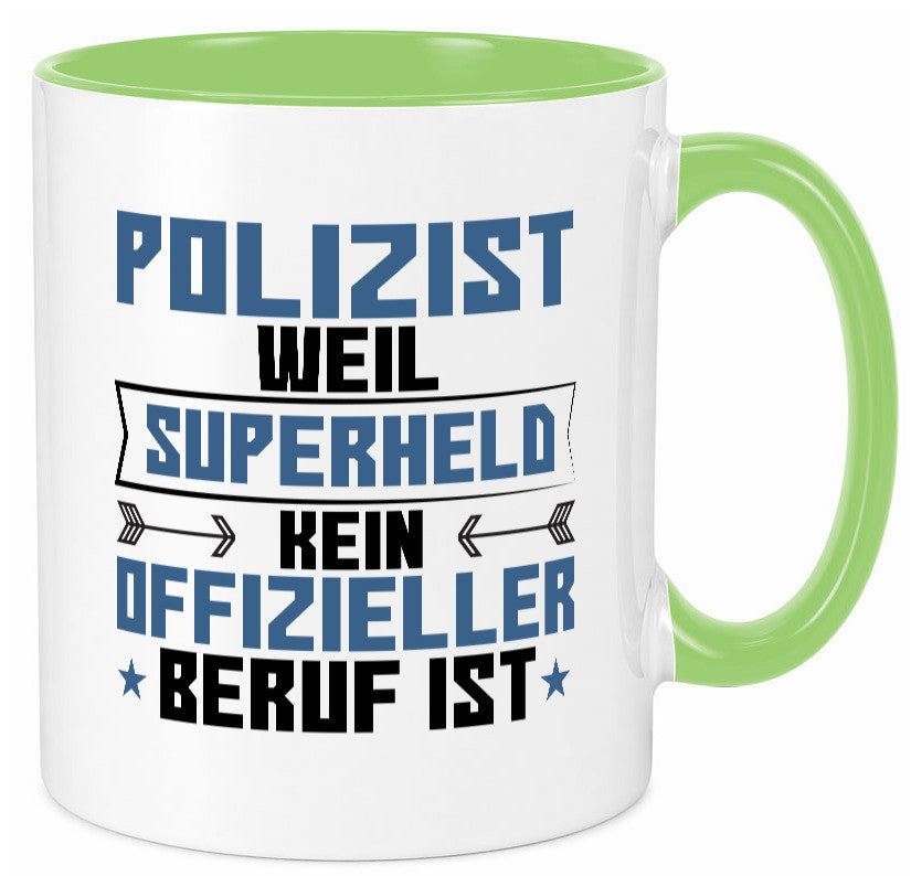 Superheld Polizist | Polizei lustiger Spruch Geschenk Humor Geschenkidee Tasse