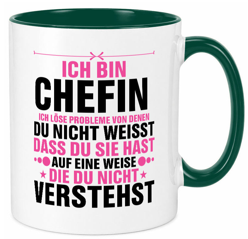 Löse Probleme: Chefin | Führungskraft Vorgesetzte lustiger Spruch Geschenk Tasse