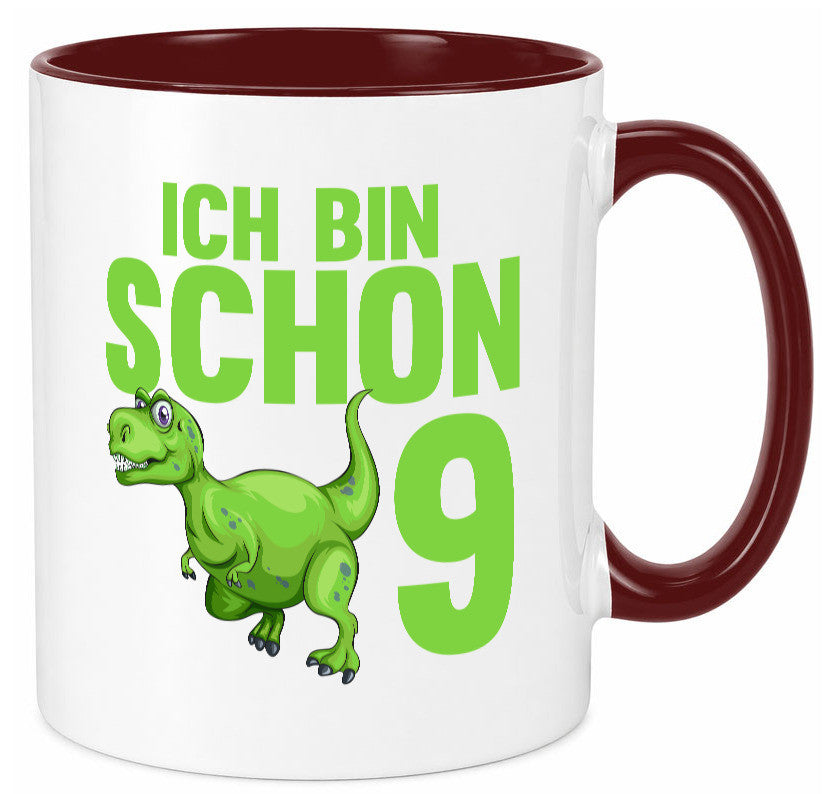 9. Geburtstag | 9 Jahre Dino Dinosaurier Geschenkidee Humor Tasse