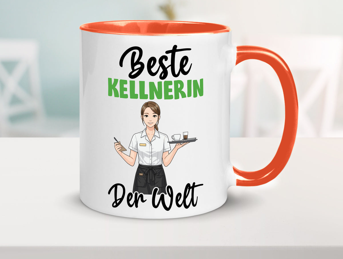 Beste Kellnerin | Beruf kellnern Bedienung v2 Humor Arbeit Kollegen Büro Tasse