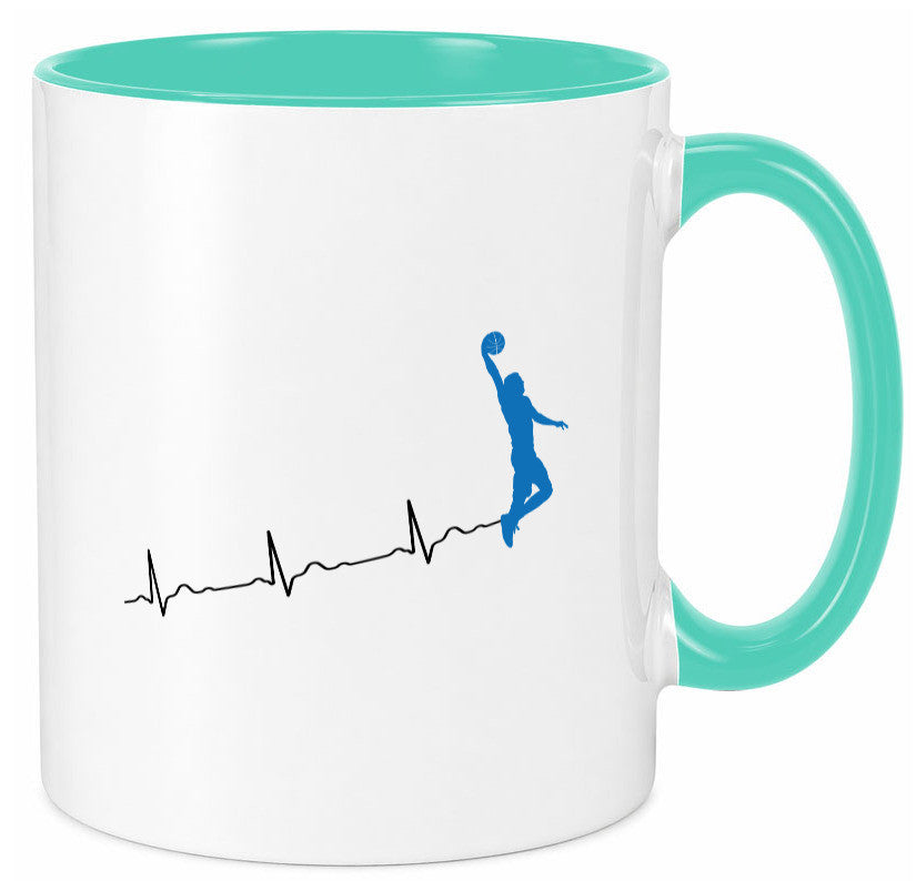 Herzschlag Basketball | Motiv Sport Ballsport Humor Geschenkidee Tasse