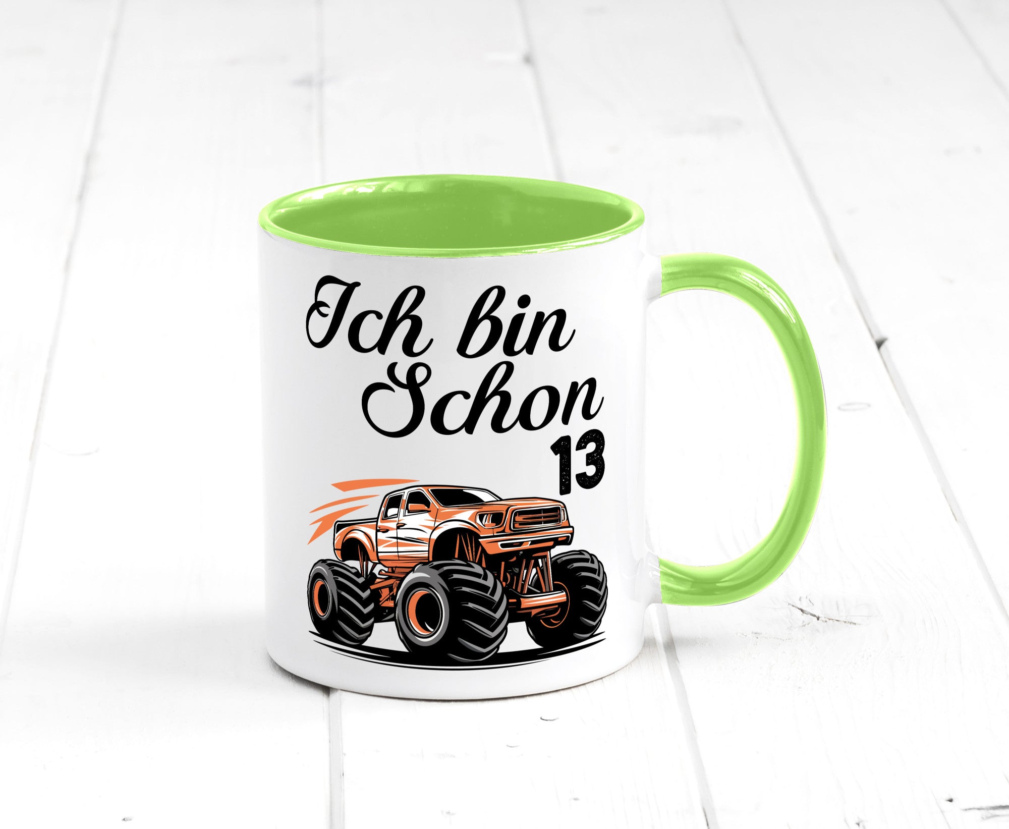 13. Geburtstag | Monster truck 13 Jahre Geschenkidee Humor Tasse