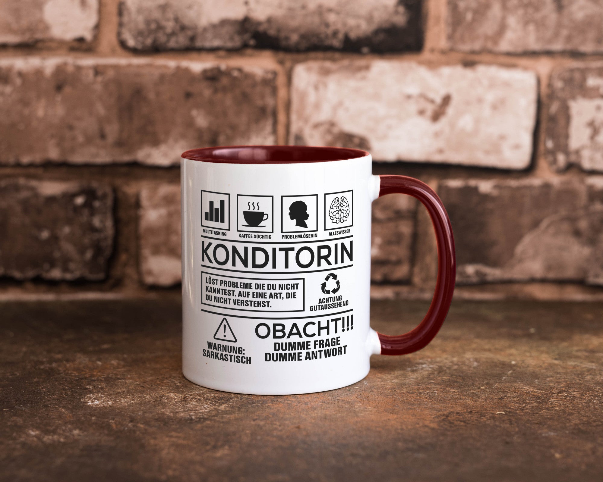 Achtung Probleme Konditorin | Konditorei lustiger Spruch Geschenk Humor