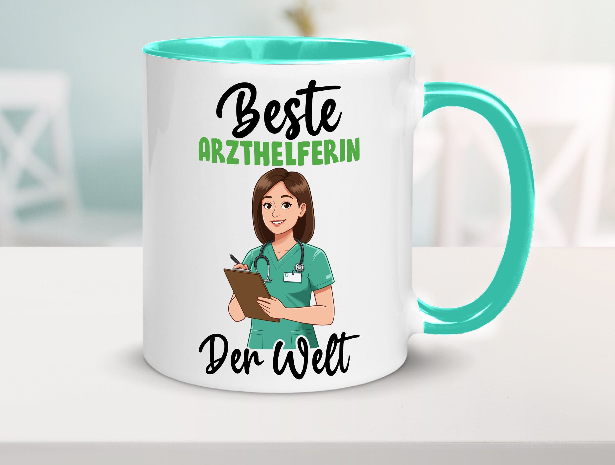Beste Arzthelferin | Fachangestellte Medizin v2 Geschenkidee Humor Tasse