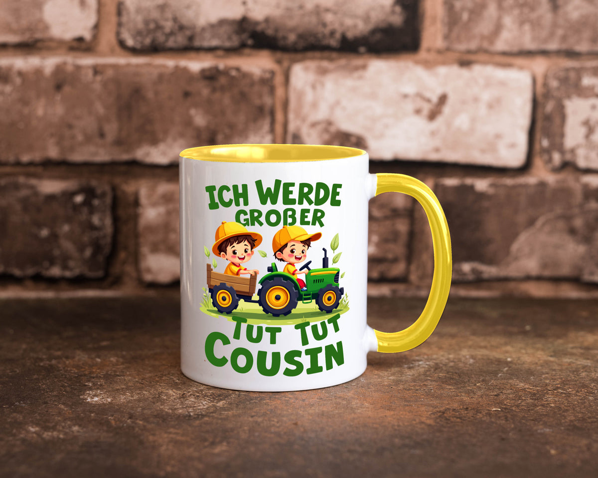 Ich werde Großer Cousin | Familie Bauer lustiger Spruch Geschenk Geschenkidee Tasse