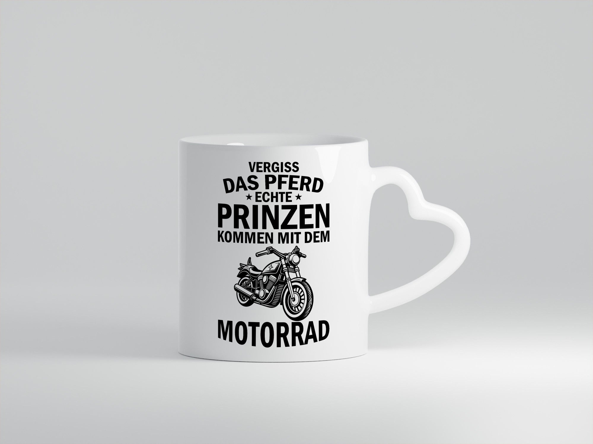 Vergiss das Pferd echte Prinzen kommen mit dem Motorrad v2 Geschenkidee Humor