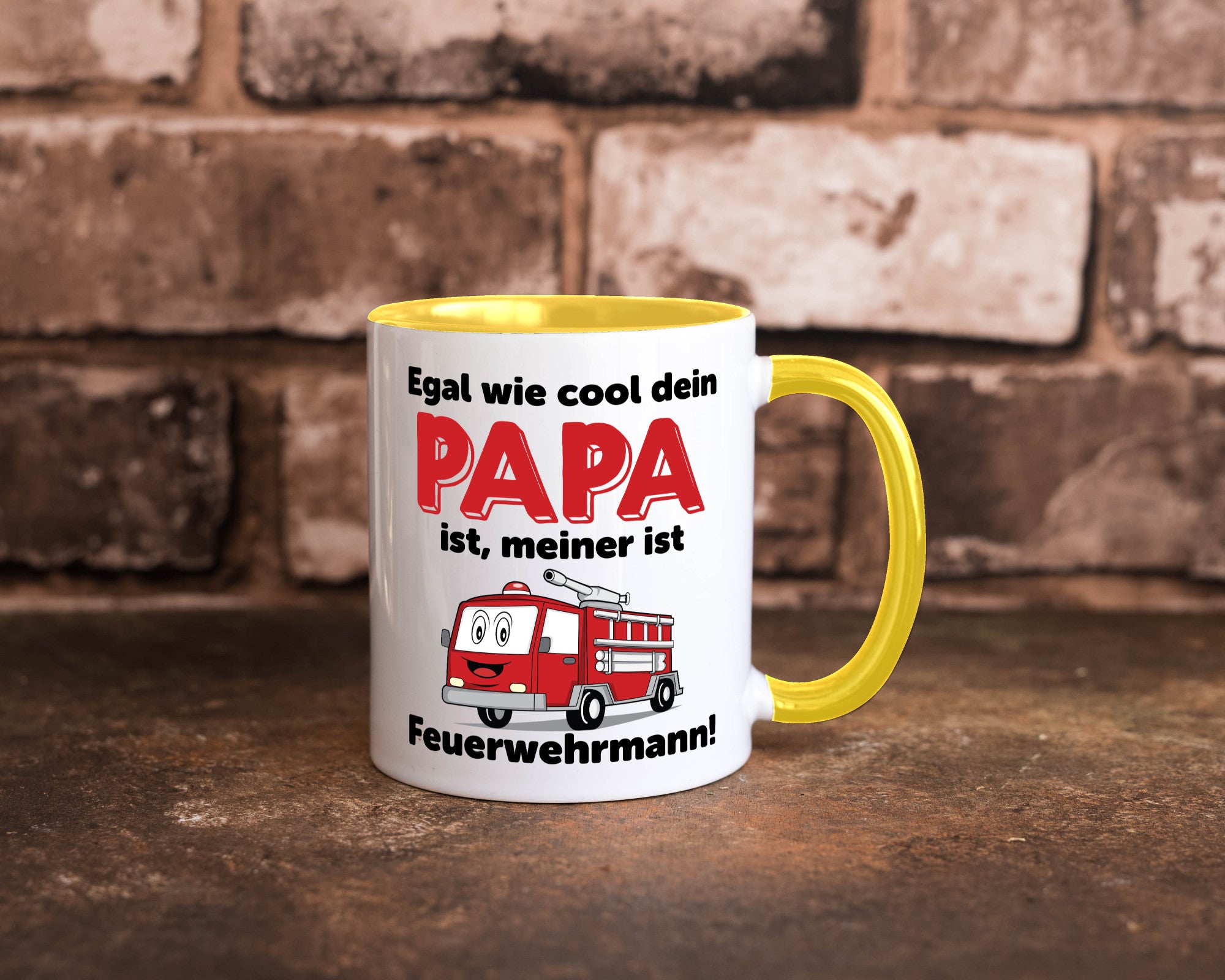 Cooler Papa | Feuerwehrmann Bester der Welt Humor Geschenkidee Tasse