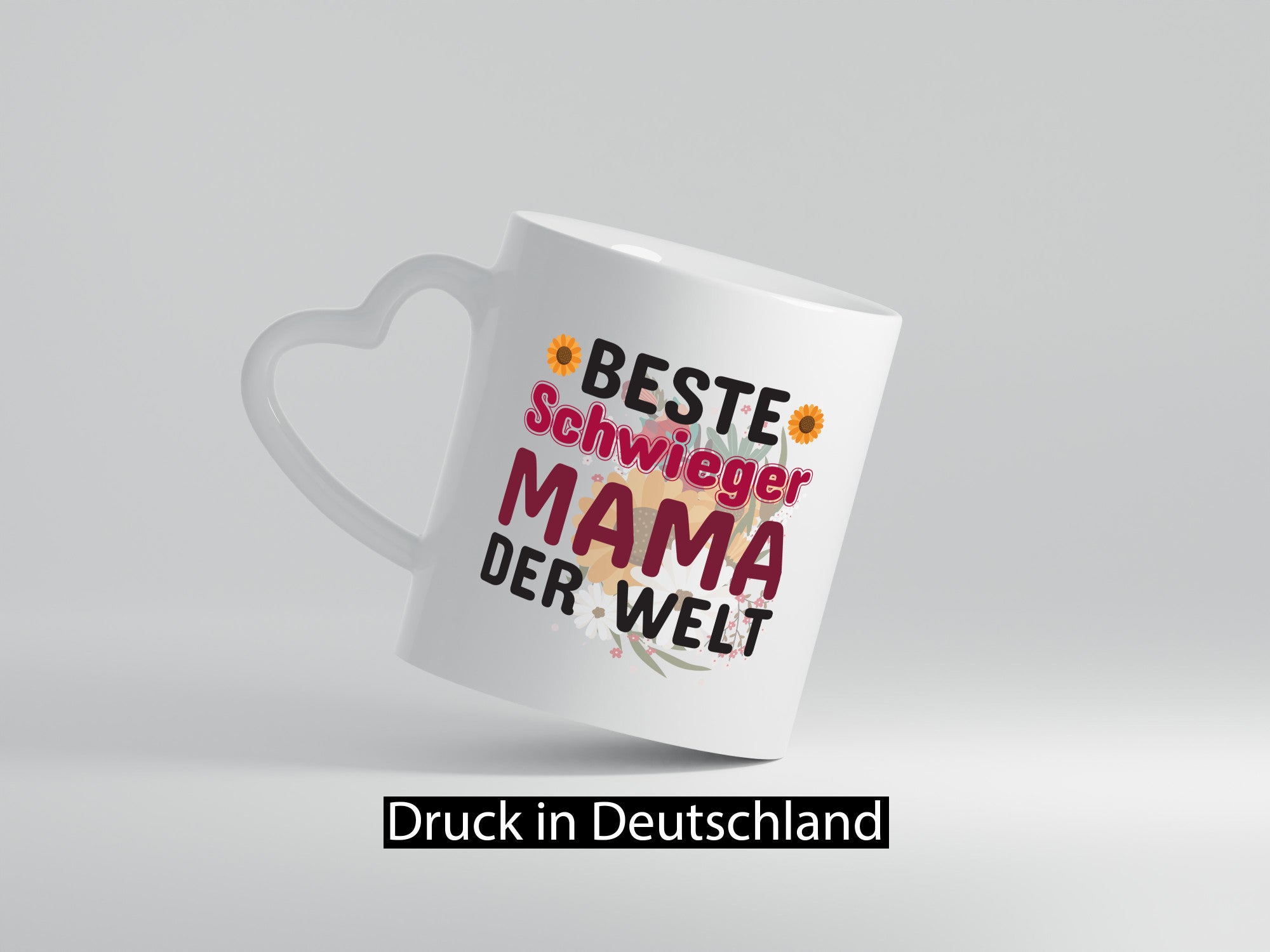 Beste Schwiegermama | Schwiegermutter Tasse Blumen Humor Familie Geschenkidee