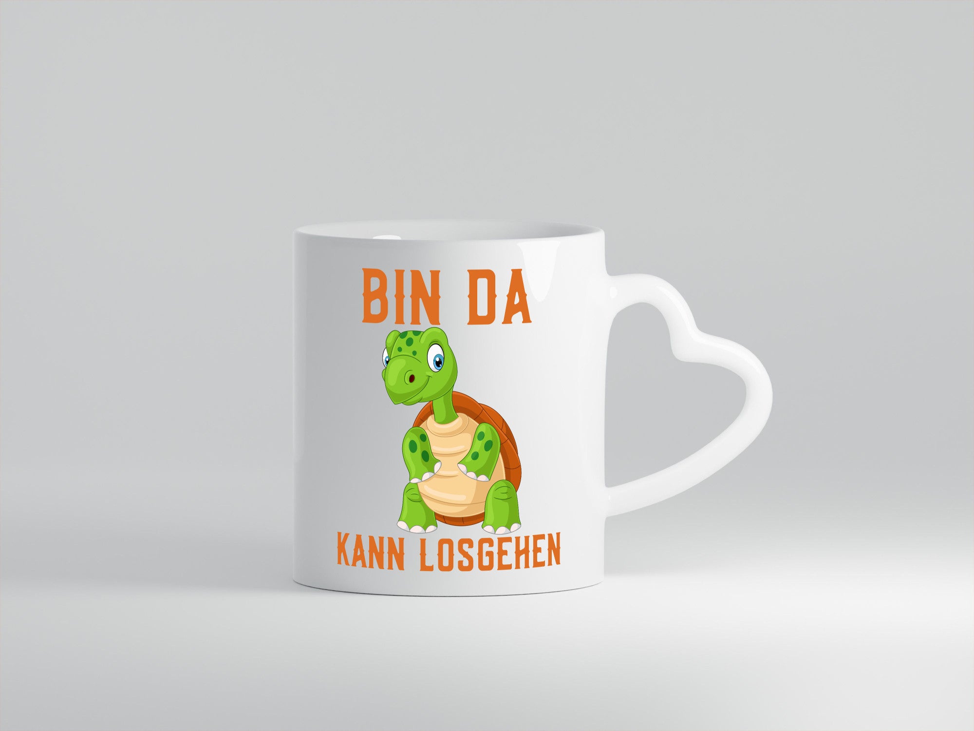 Bin da kann losgehen | lachende Schildkröte Optimist Humor Geschenkidee Tasse