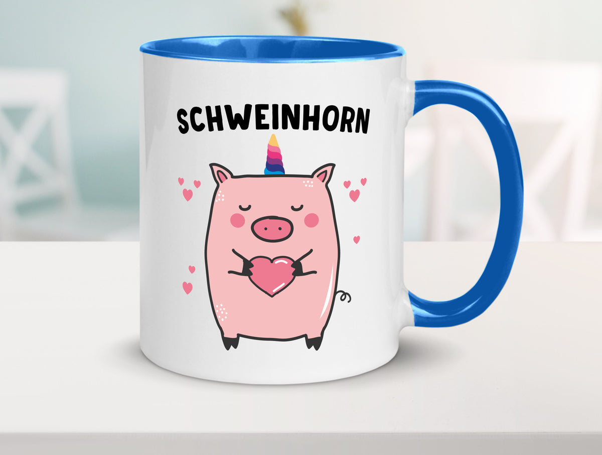 Schweinhorn lustig Humor Geschenkidee Geschenk Tasse