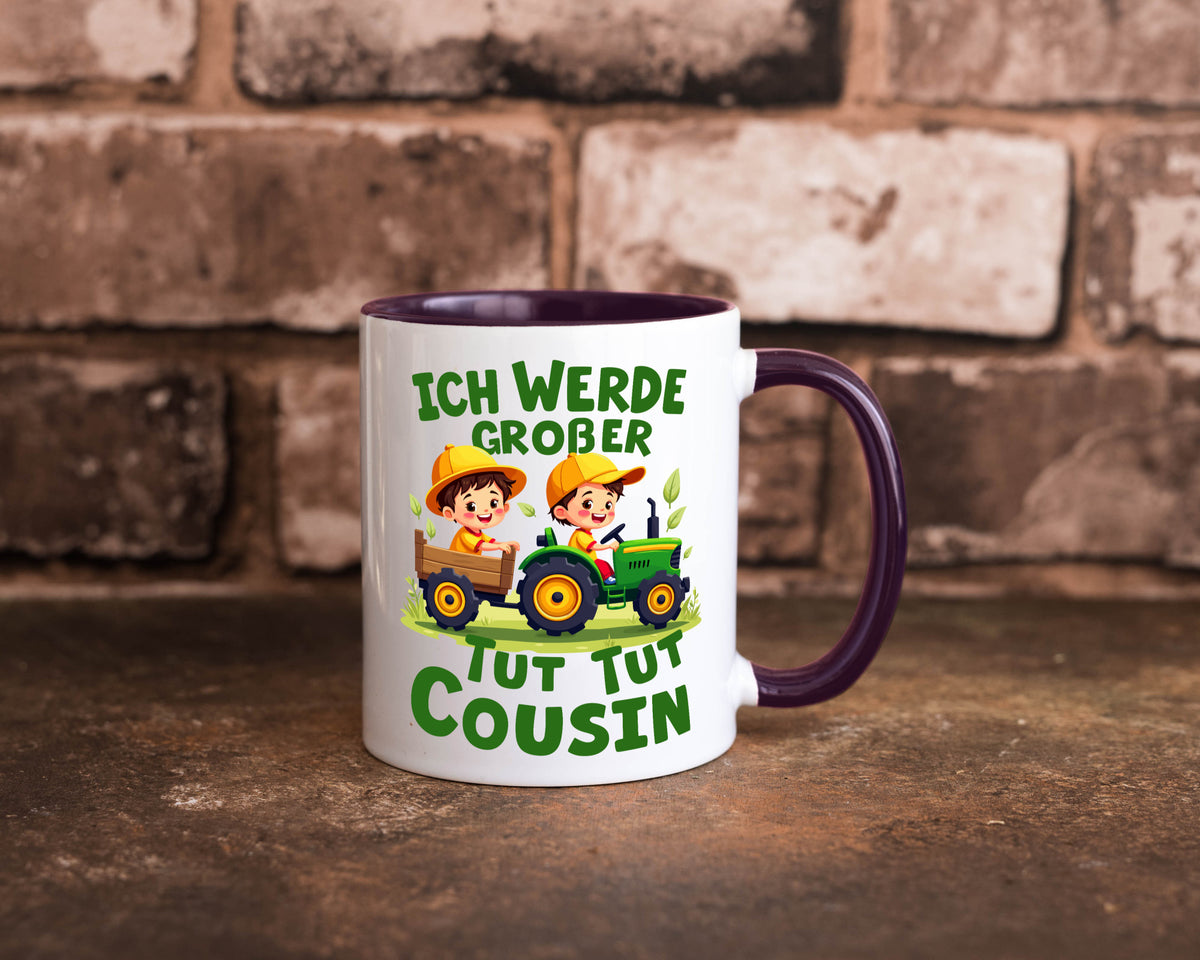 Ich werde Großer Cousin | Familie Bauer lustiger Spruch Geschenk Geschenkidee Tasse