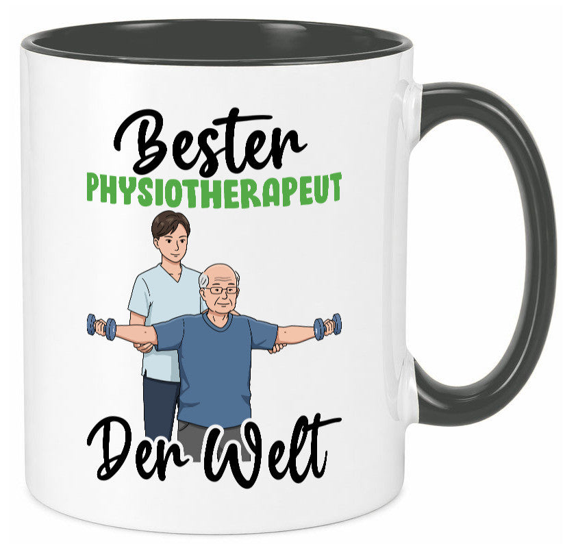 Bester Physiotherapeut v3 Geschenk Humor Geschenkidee lustiger Spruch Tasse