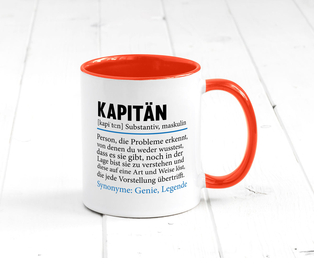 Kapitän | Spruch lustig Schiffskapitän Schiff Geschenk Humor Geschenkidee Tasse