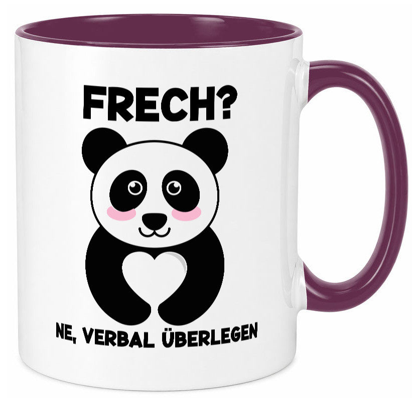 Frech | Verbal überlegen süßer Pandabär kecker Spruch lustiger Geschenk Humor Tasse