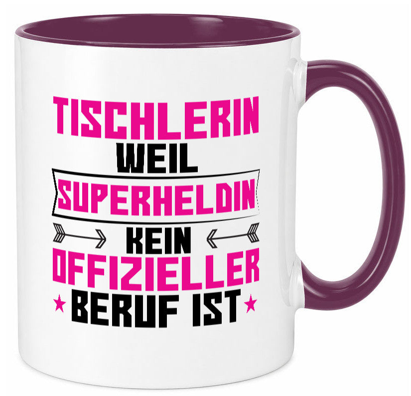 Superheldin Tischlerin | Tischlerei Geschenkidee Humor Tasse