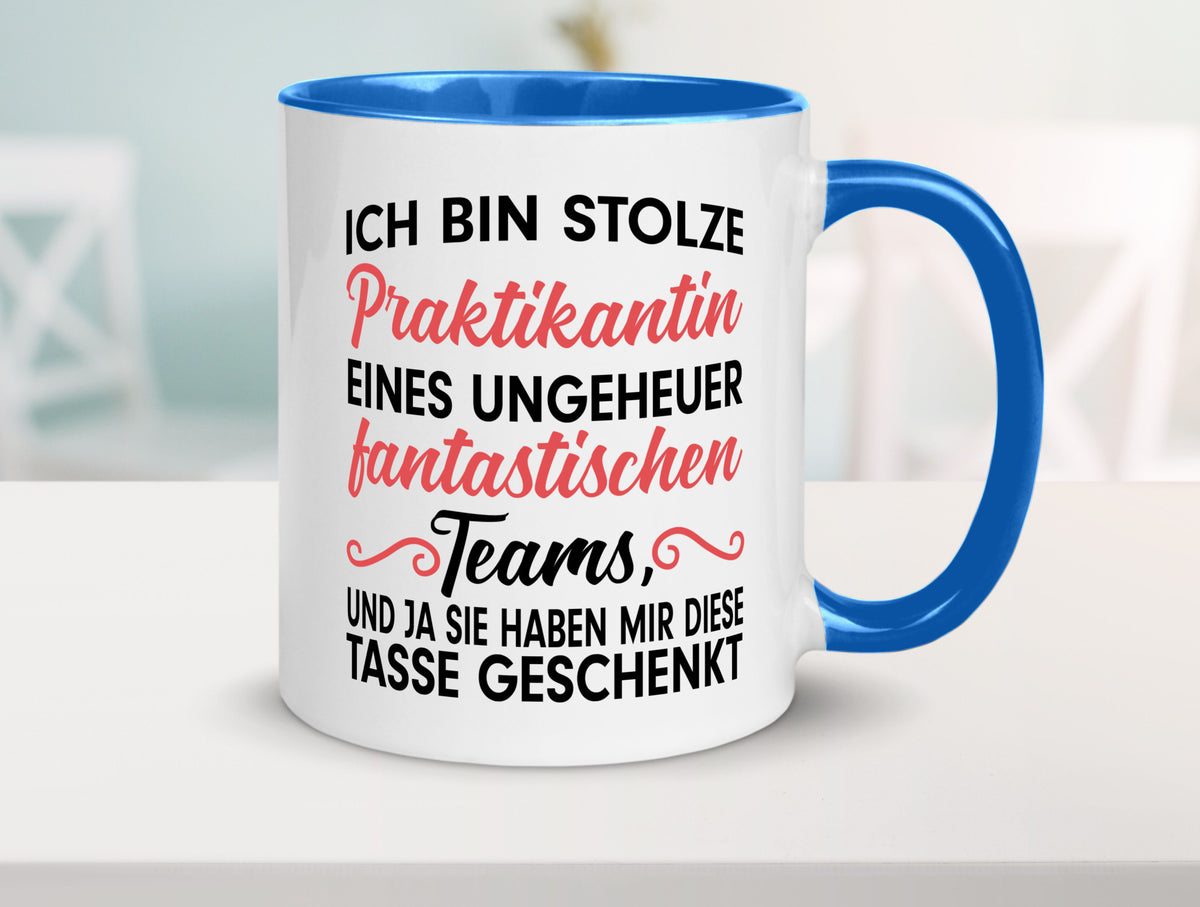 Stolze Praktikantin | Arbeitswelt Tasse Praktikum Geschenk Arbeit Kollegen Büro