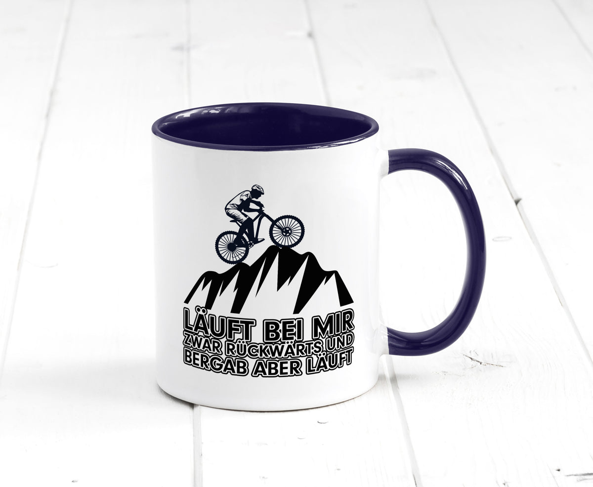 Läuft bei mir | Pechvogel Tasse Radfahrer Statement Humor Geschenkidee