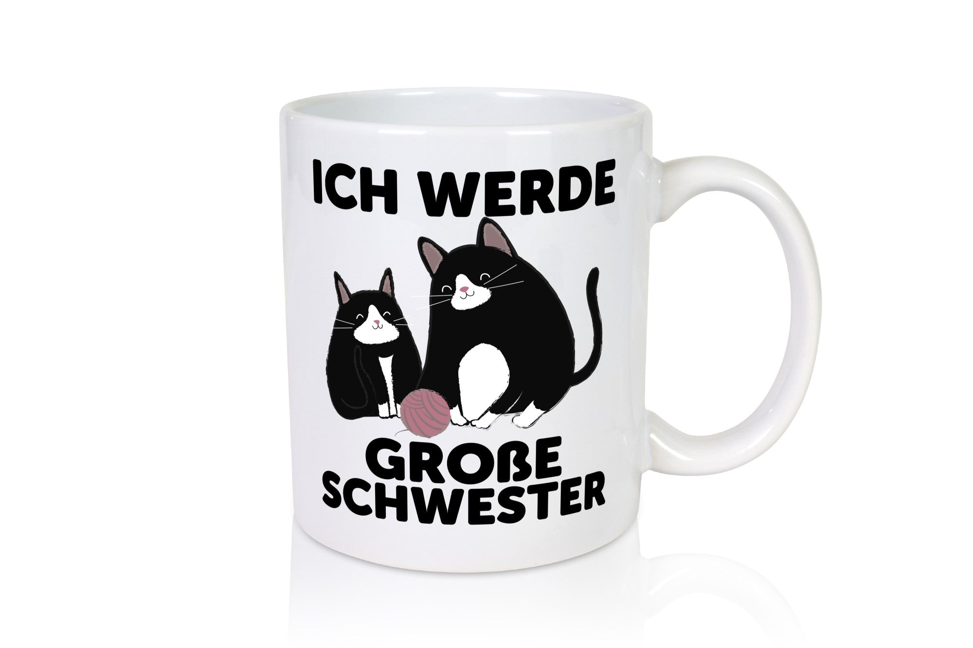 Ich werde große Schwester | Katze Wollknäuel lustiger Spruch Geschenk