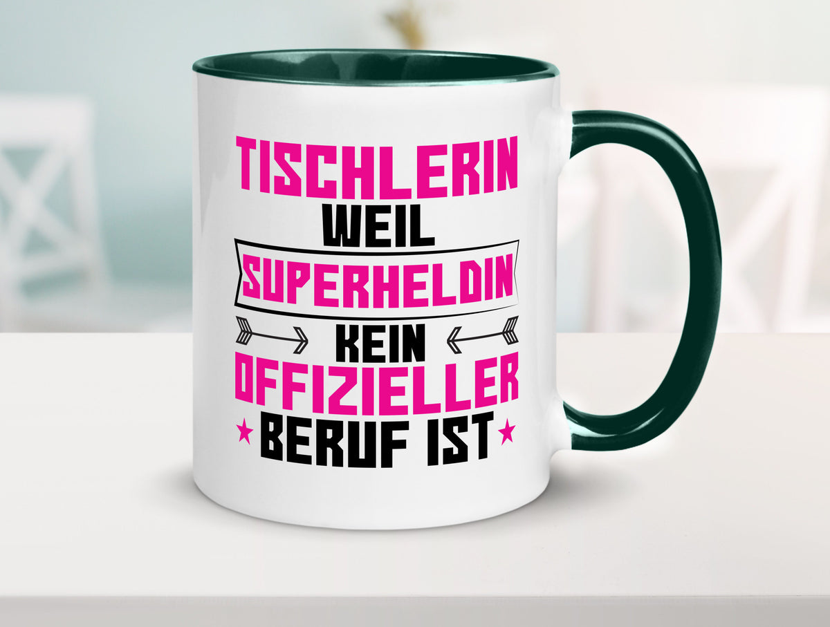 Superheldin Tischlerin | Tischlerei Geschenkidee Humor Tasse