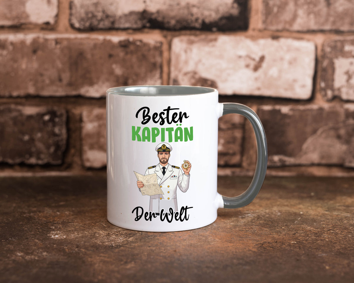 Bester Kapitän | Schiffskapitän Schiff v2 Geschenk Humor Geschenkidee lustiger Tasse