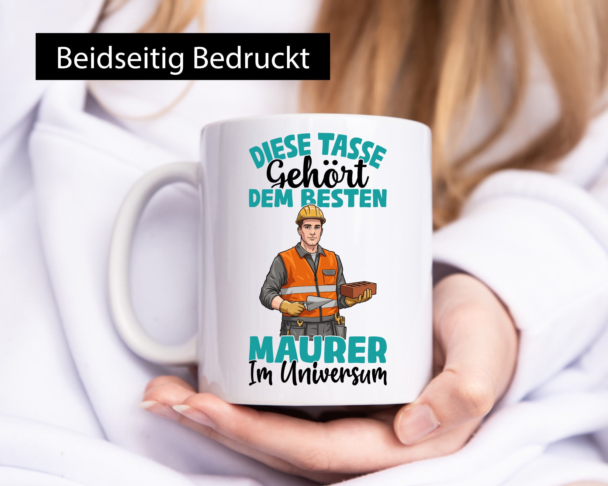 Im Universum: Maurer | Bau Handwerker Geschenkidee Humor Tasse