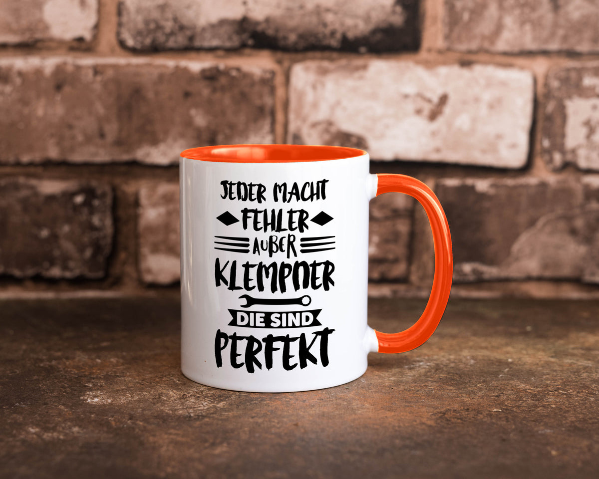 Jeder macht fehler nur Klempner sind Perfekt Humor Geschenkidee Tasse