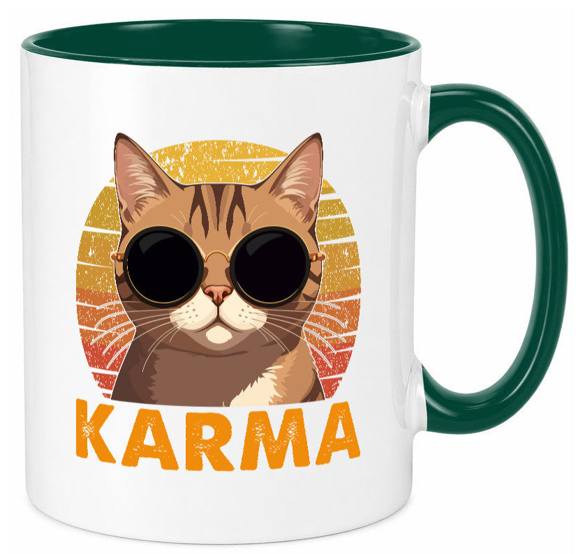 Vintage Katze | Karna Coole lustiger Spruch Geschenk Tierliebhaber Humor Tasse