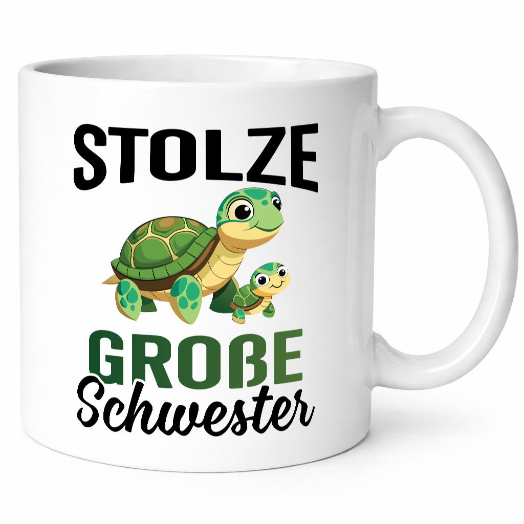 Stolze große Schwester | Schildgröte Geschwister Humor Geschenkidee Tasse