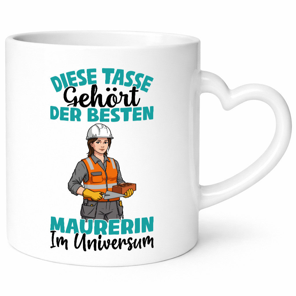 Im Universum: Maurerin | Bau Handwerkerin Geschenkidee Humor Tasse