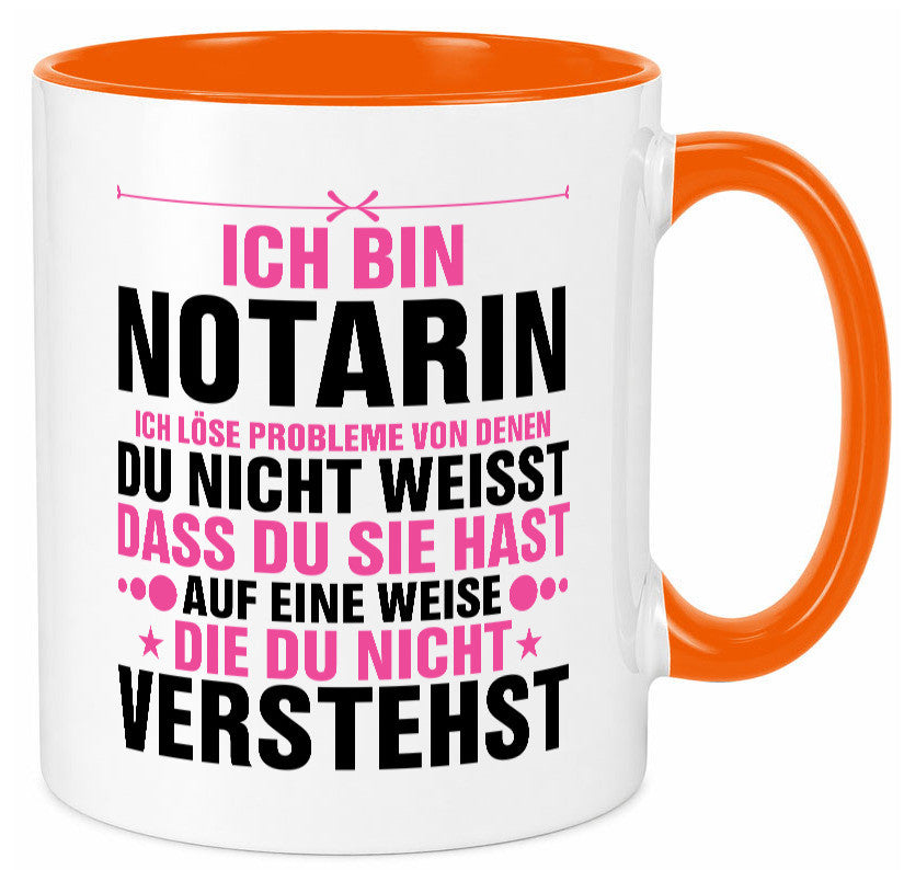 Löse Probleme: Notarin | Juristin v2 lustiger Spruch Geschenk Humor Tasse