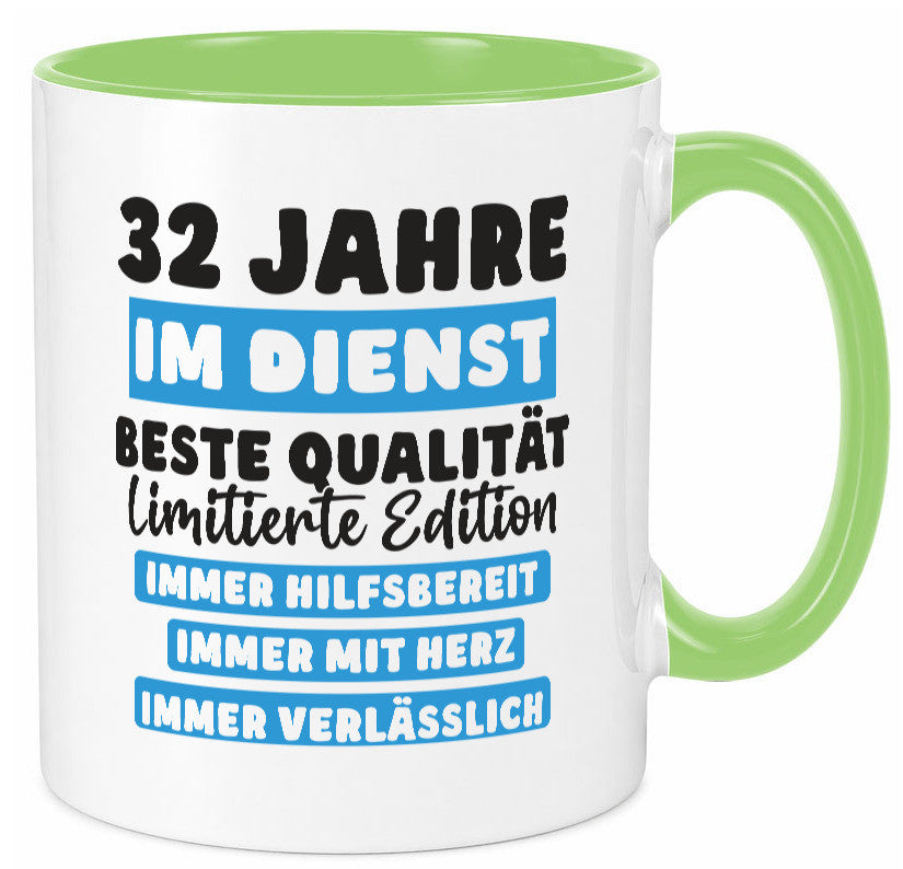 32 Jahre im Dienst | Jubiläum Arbeit v6 Geschenk Kollegen Büro lustiger Spruch
