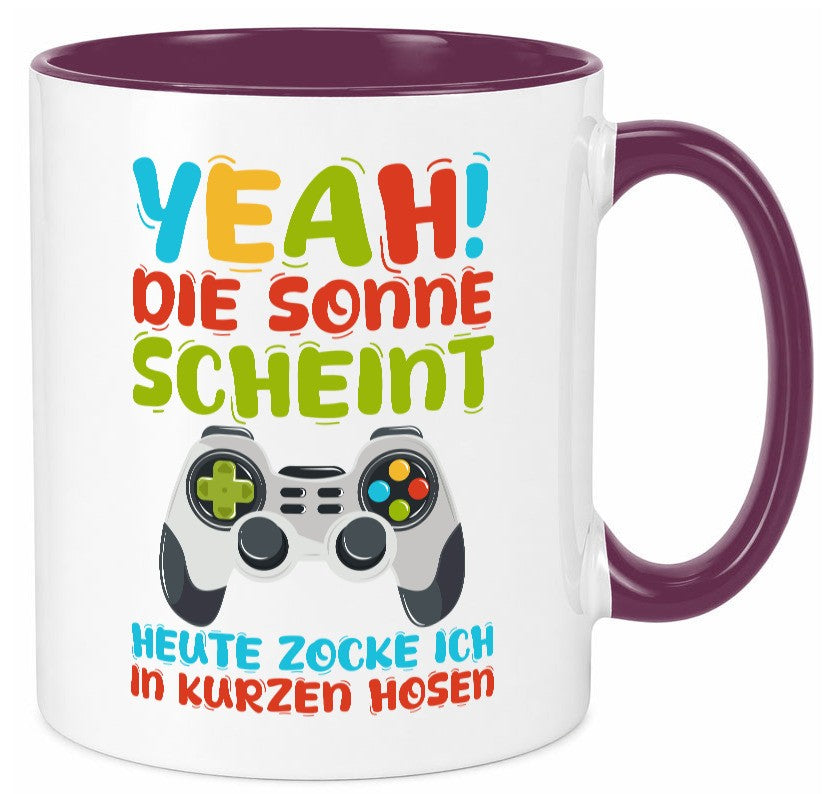 Sommer | in Kurze Hosen Zocken Zocker Gamer lustig Humor Geschenkidee Geschenk Tasse