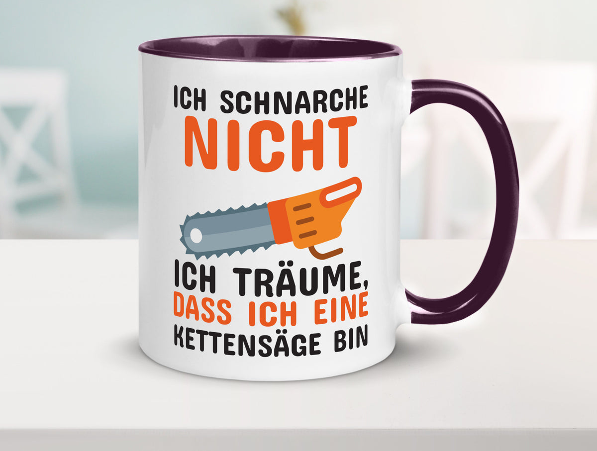 Ich schnarche nicht lustiger Spruch Geschenk Humor Geschenkidee Tasse