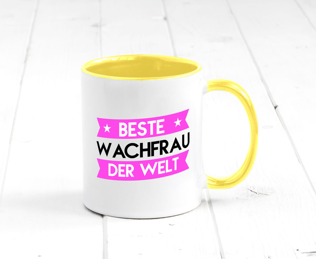 Beste Wachfrau | Wachpersonal Nachtwächter Humor Geschenkidee Tasse