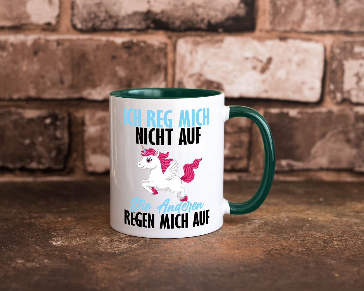 Ich reg mich nicht auf lustiger Spruch Geschenk Humor Geschenkidee Tasse
