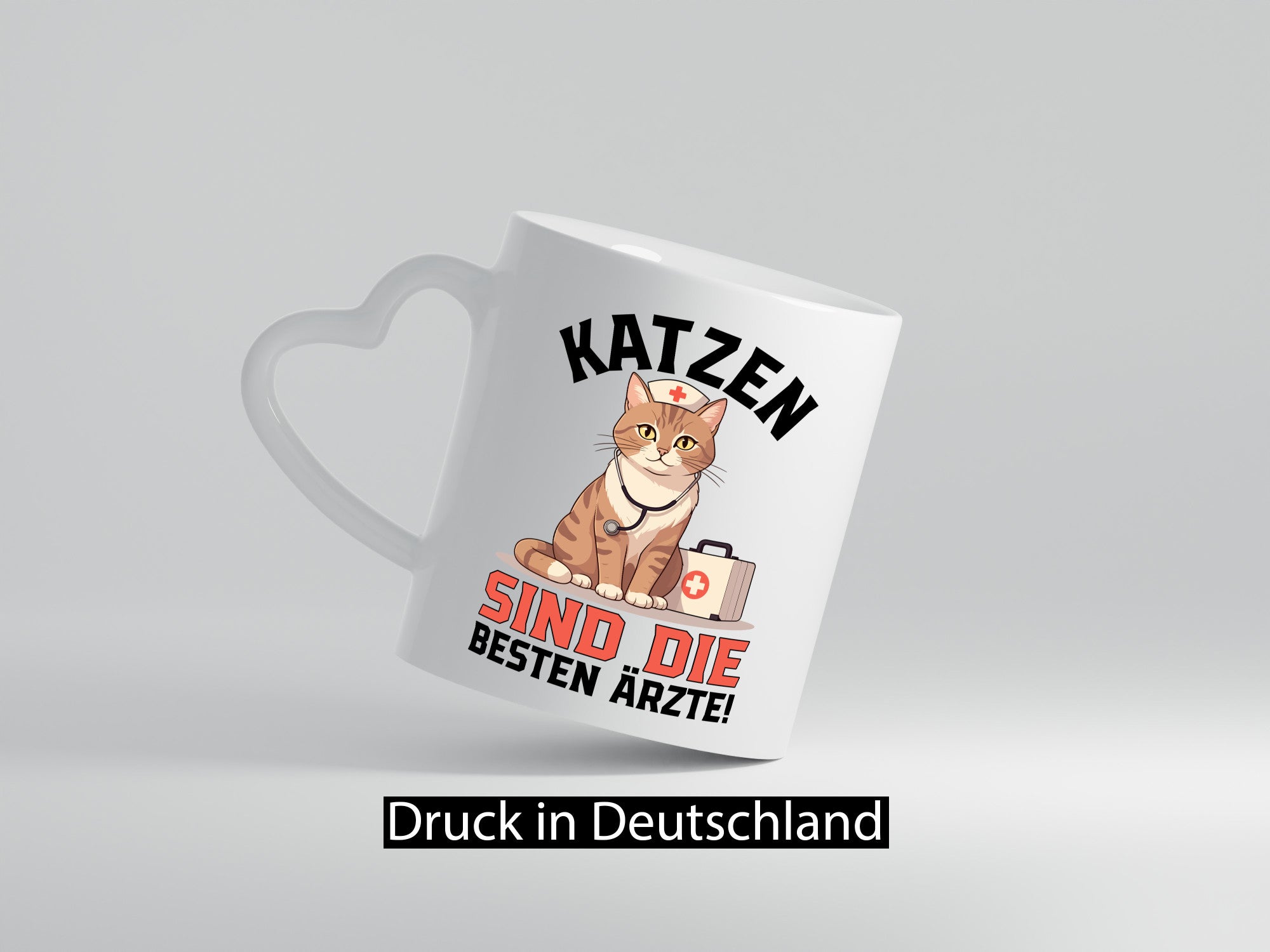 Katzen sind die besten Ärzte | Haustier lustiger Spruch Geschenk Tierliebhaber