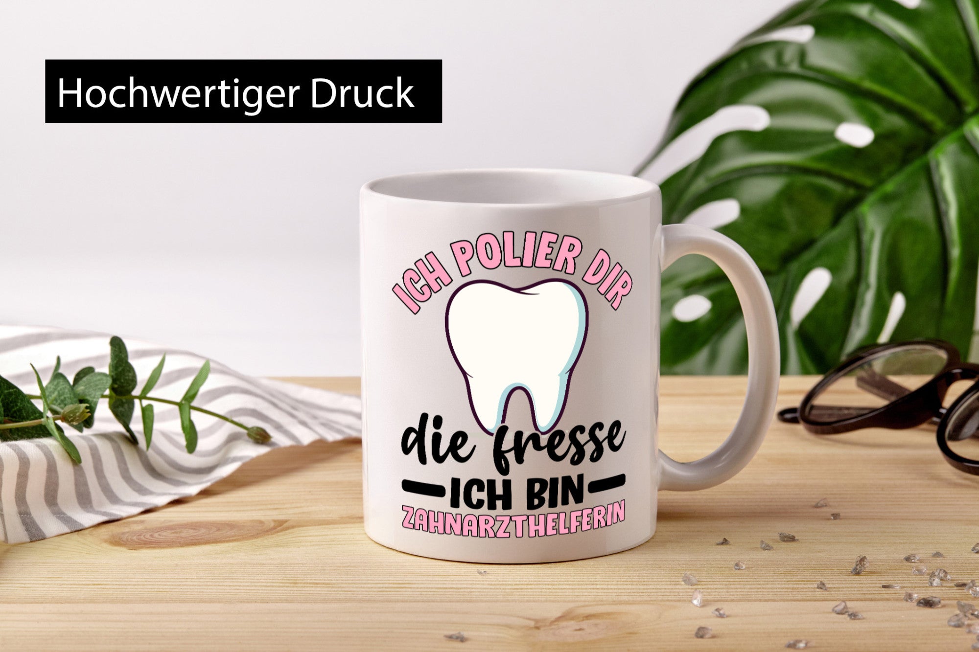 Ich polier dir die Fresse | Zahnarzthelferin Zahnarzt lustig Humor Geschenkidee