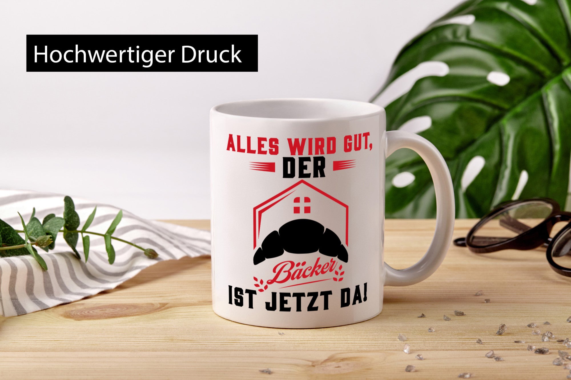 Der Bäcker ist jetzt da | Bäckerrei Geschenk Humor Geschenkidee lustiger Spruch