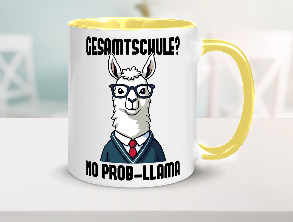 Gesammtschule | no prob-llama Einschuldung Humor Geschenkidee Tasse
