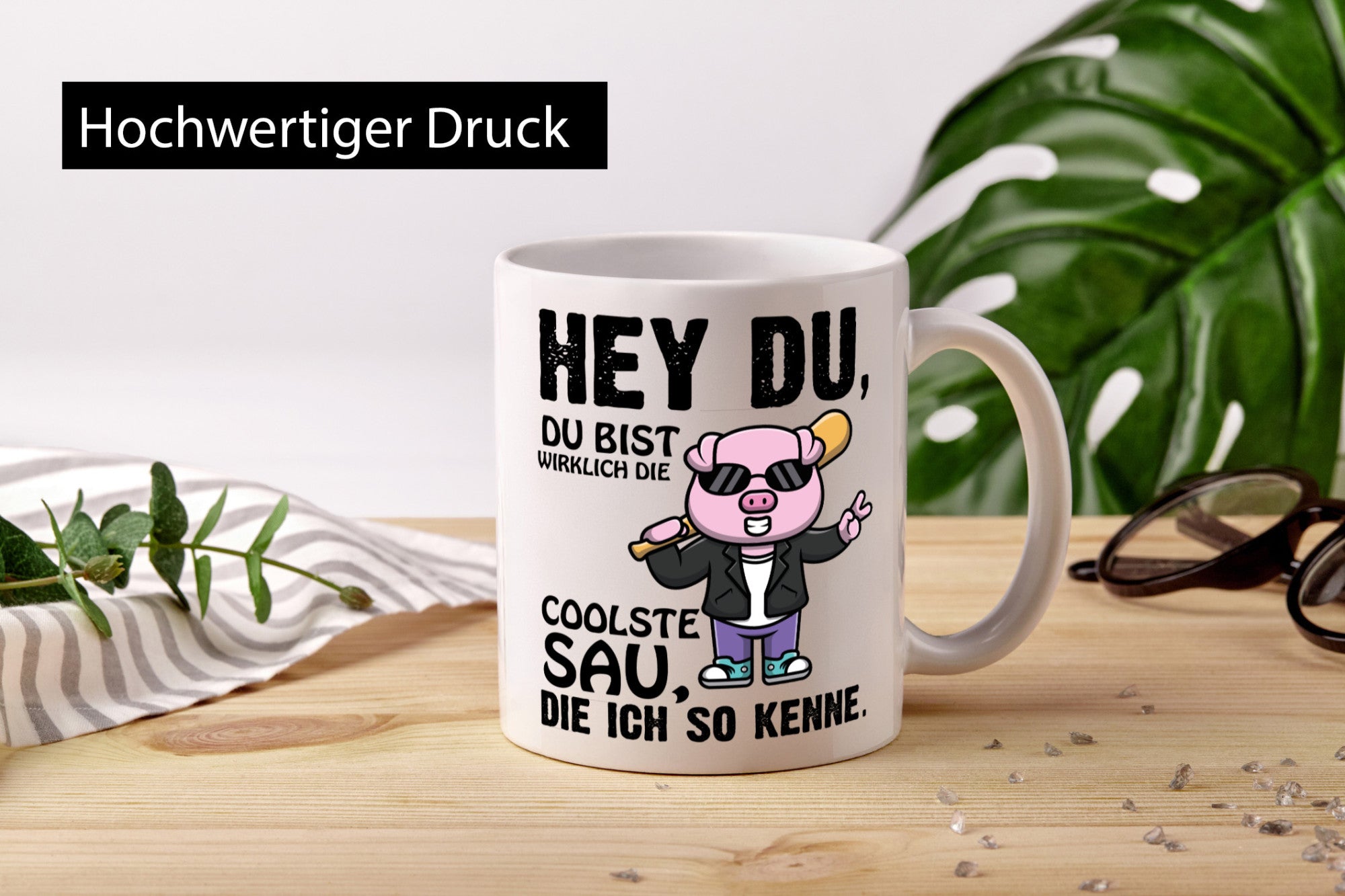 Du bist eine Coole sau Geschenk Humor Geschenkidee lustiger Spruch Tasse