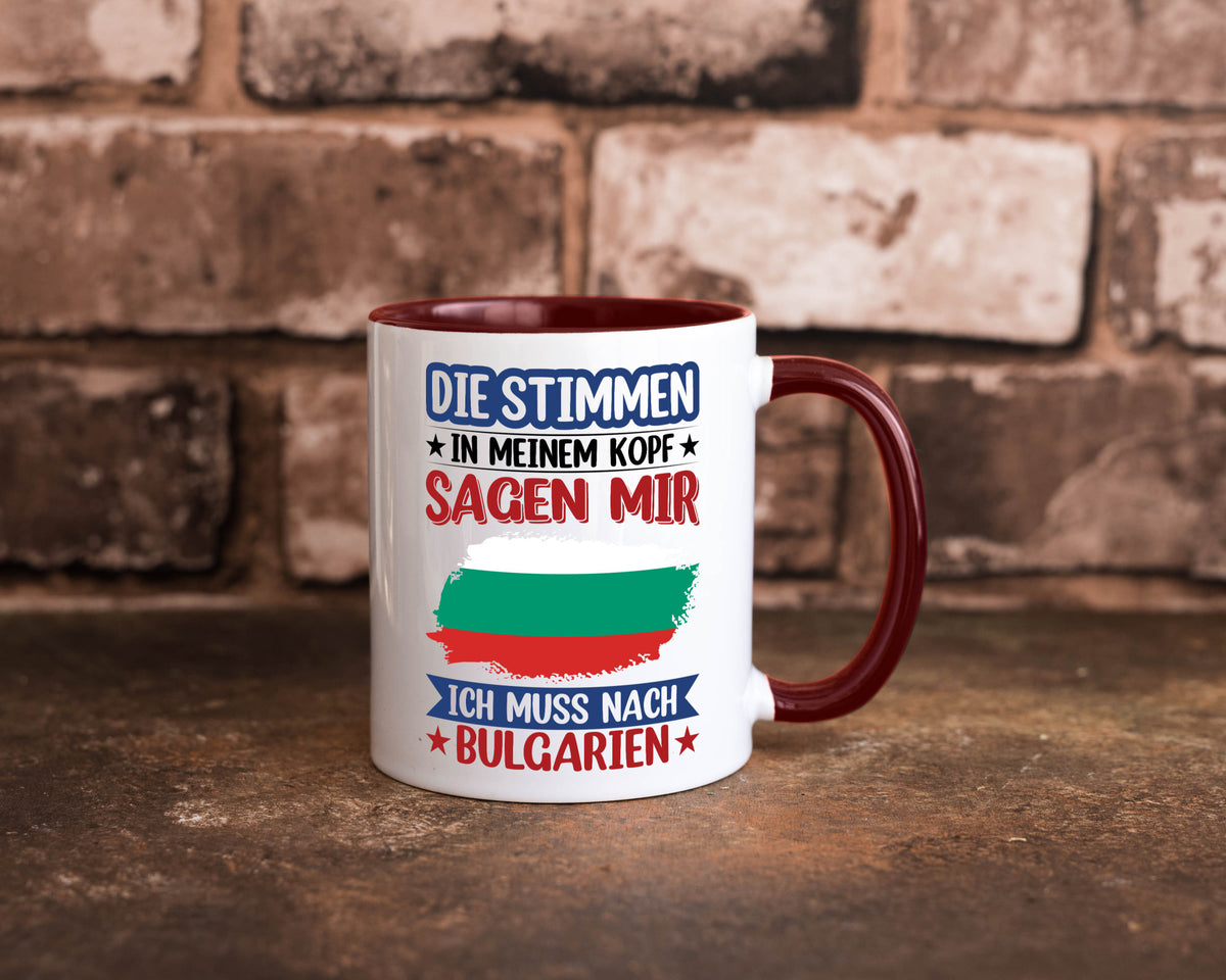 Bulgarien | Urlaub Stimmen in meinem Kopf Traumland Humor Geschenkidee Tasse