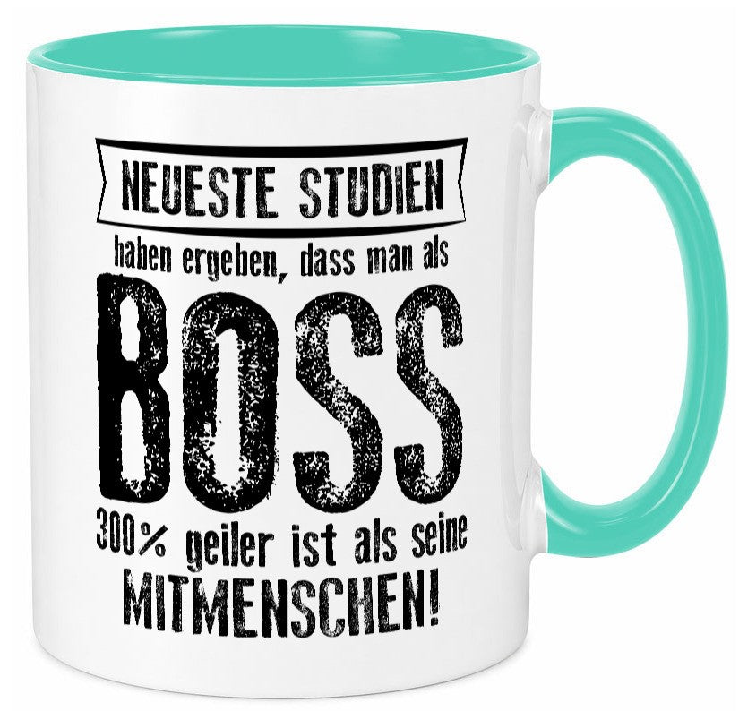 Neuste Studien: Boss | Führungskraft Vorgesetzter lustiger Spruch Geschenk Tasse