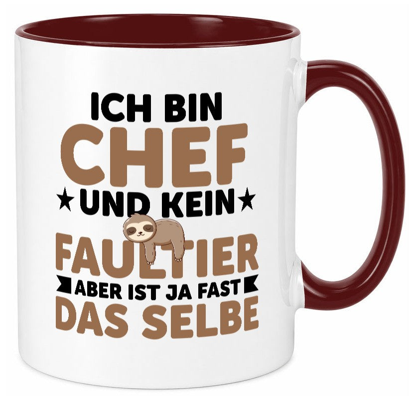 Ich bin kein Faultier: Chef | Führungskraft Vorgesetzter lustig Arbeit Kollegen Tasse