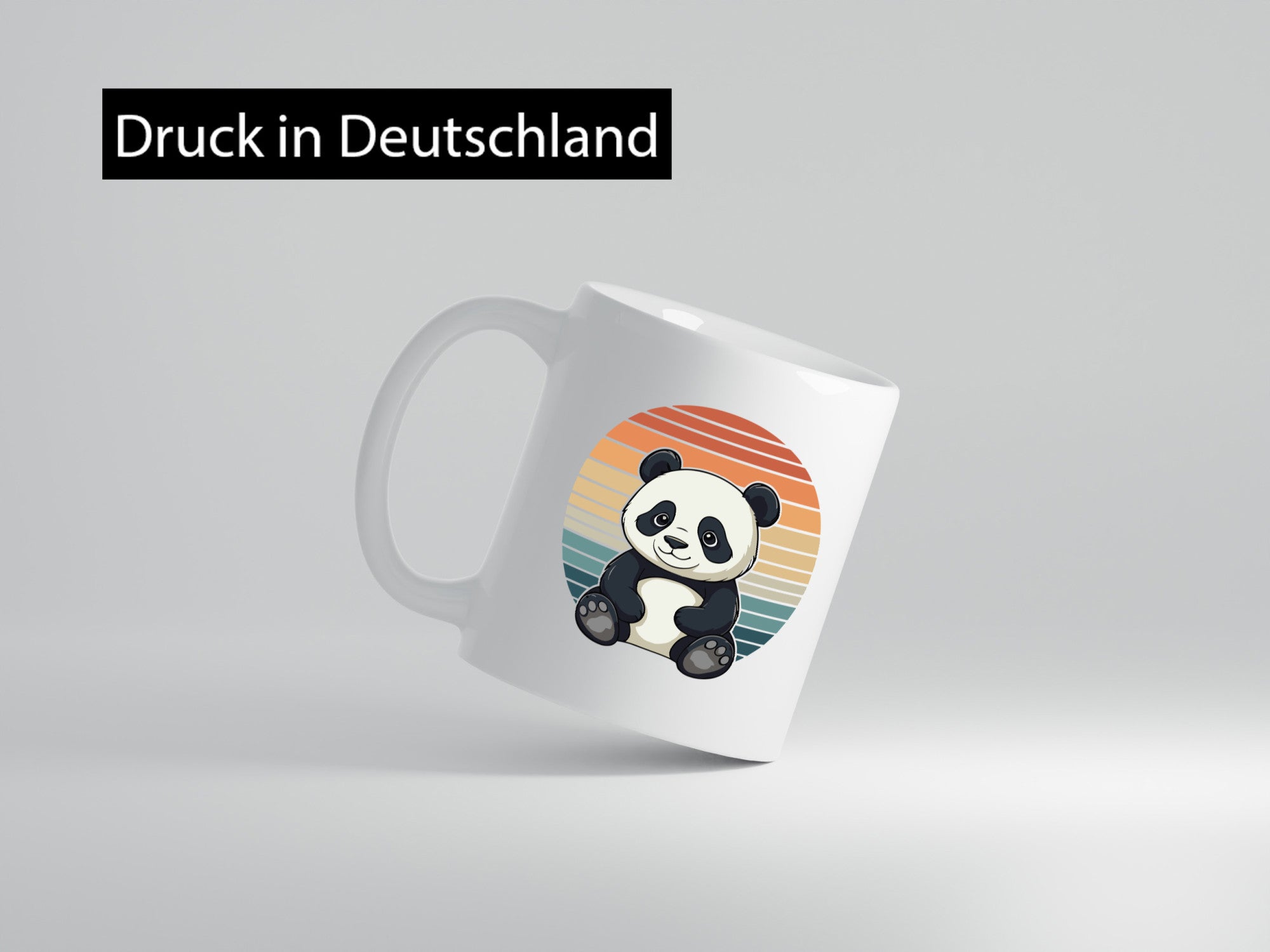 Panda Bär | Retro Vintage sunset v2 lustiger Spruch Geschenk Humor Geschenkidee