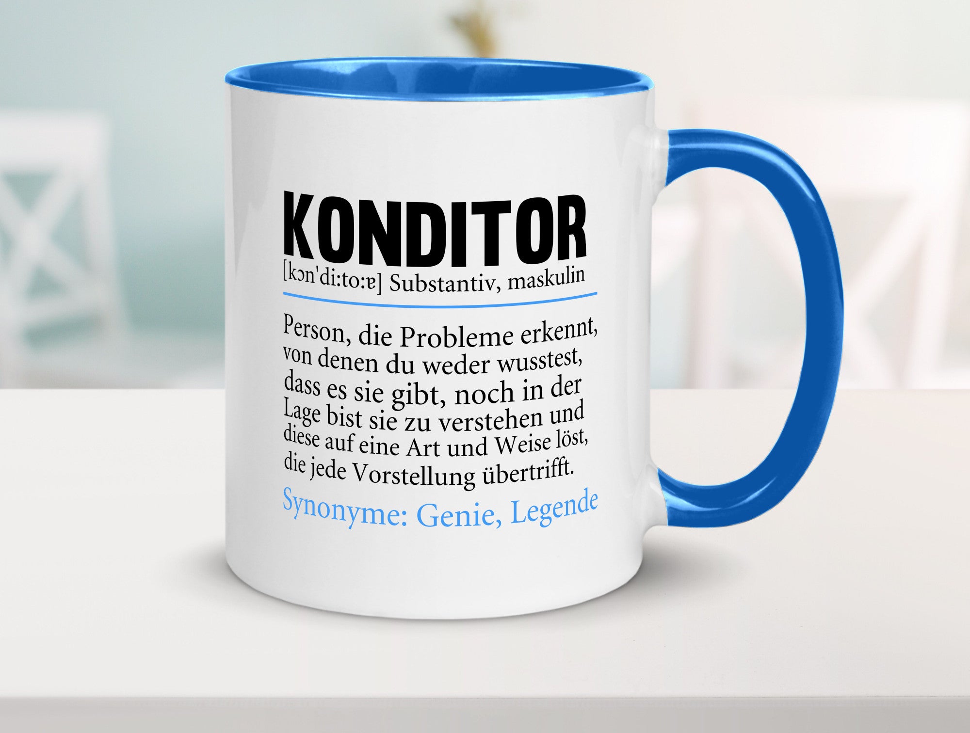 Konditor | Spruch Definition Konditorei lustiger Geschenk Humor Geschenkidee