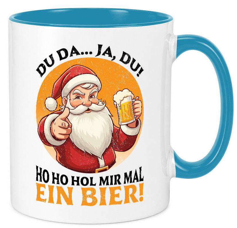Hol mir mal ein Bier | Ugly Christmas Santa lustig Humor Geschenkidee Geschenk Tasse