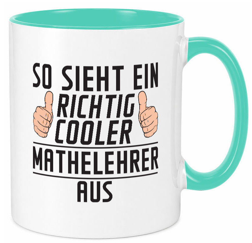 Richtig Cooler Mathelehrer | Lehrer Mathe lustig Humor Geschenkidee Geschenk Tasse