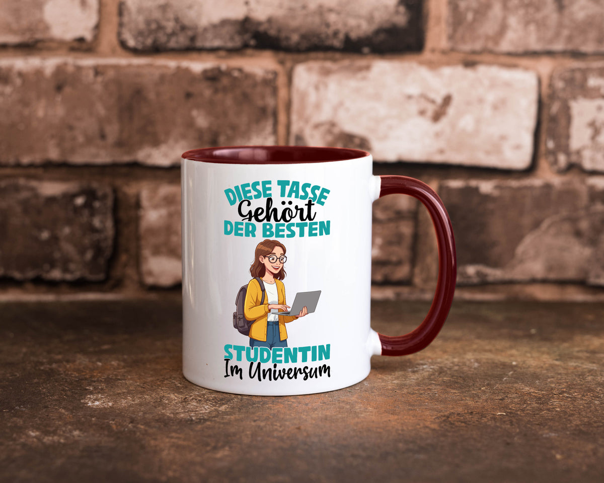 Im Universum: Studentin | Uni Studium Universität Geschenk Humor Geschenkidee Tasse