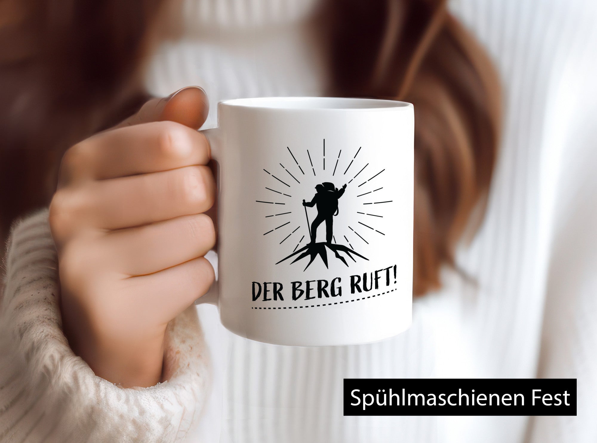 Der Berg ruft | Bergsteiger Humor Geschenkidee Tasse